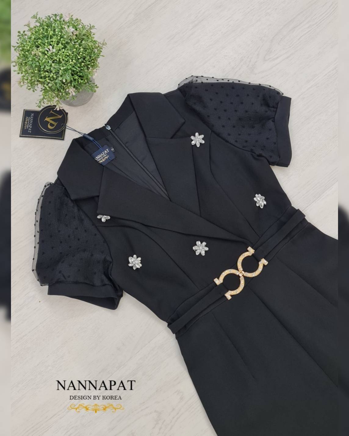 จั้มสูทงานซิปหลัง มีฟองน้ำอก