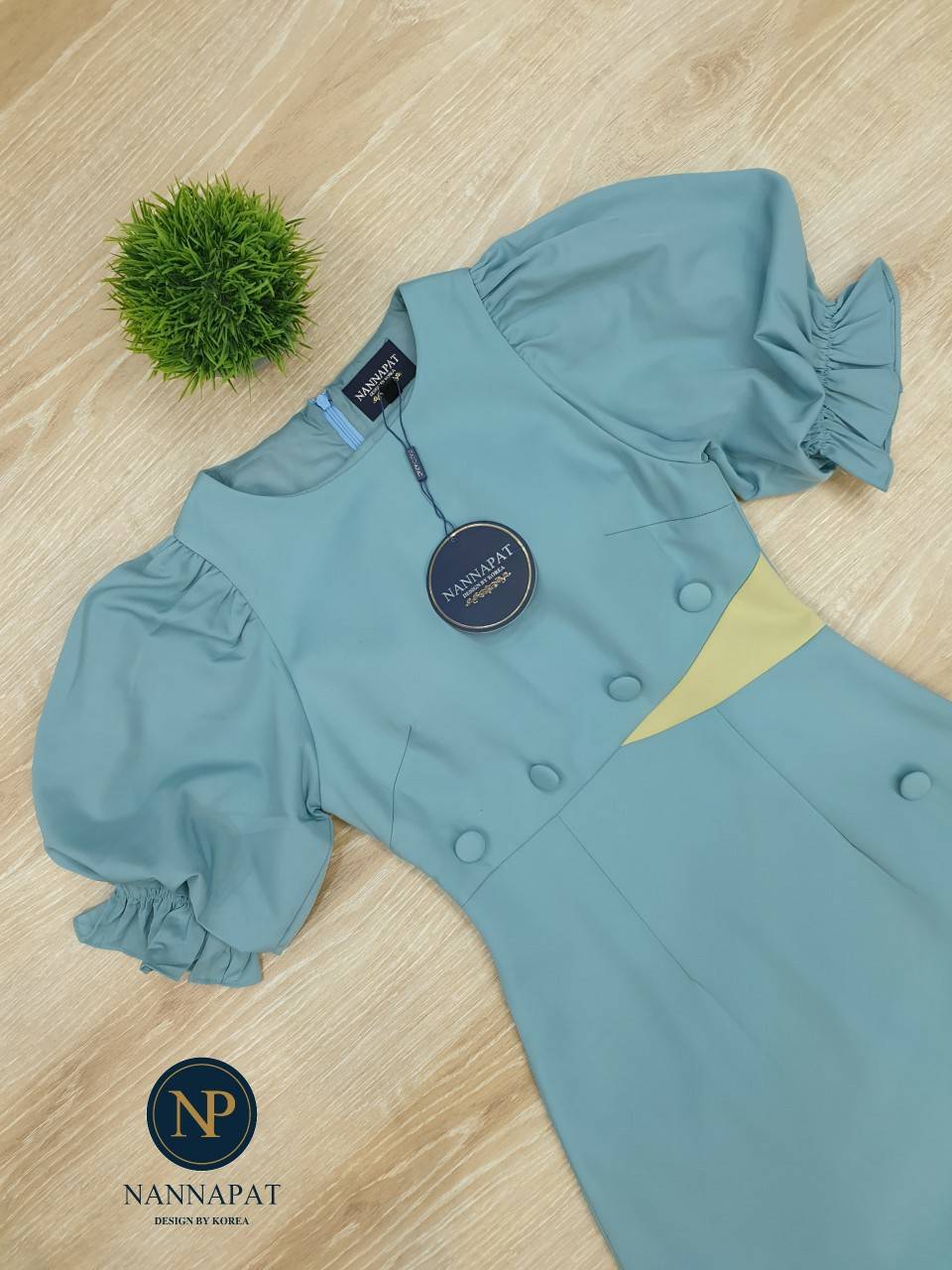 เดรสซิปหลังแขนตุ๊กตาพอง