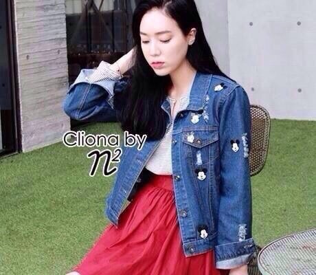 CN03010916 Cliona's made,Mickey on the Jacket-- เสื้อแจ๊คเก็ตแบบตัวสั้นแขนยาวมีปก