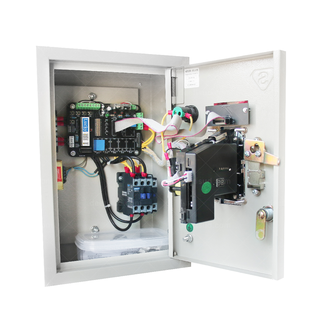 เครื่องดูดฝุ่นหยอดเหรียญ ตู้คอนโทรลเครื่องดูดฝุ่น กล่องหยอดเหรียญเครื่องดูดฝุ่นอัตโนมัติ