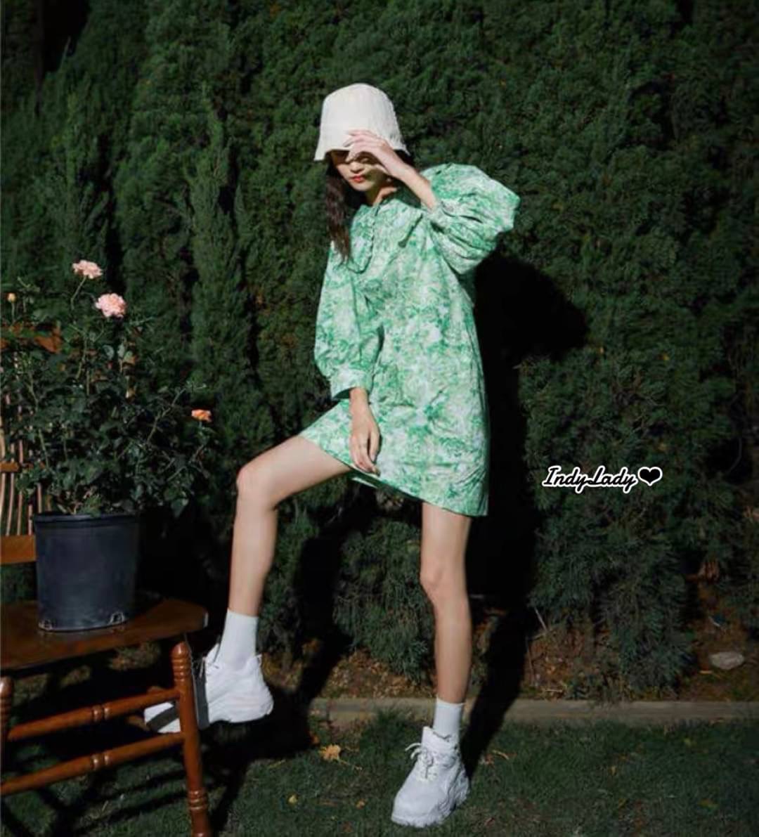 มินิเดรส แขนยาว5ส่วน