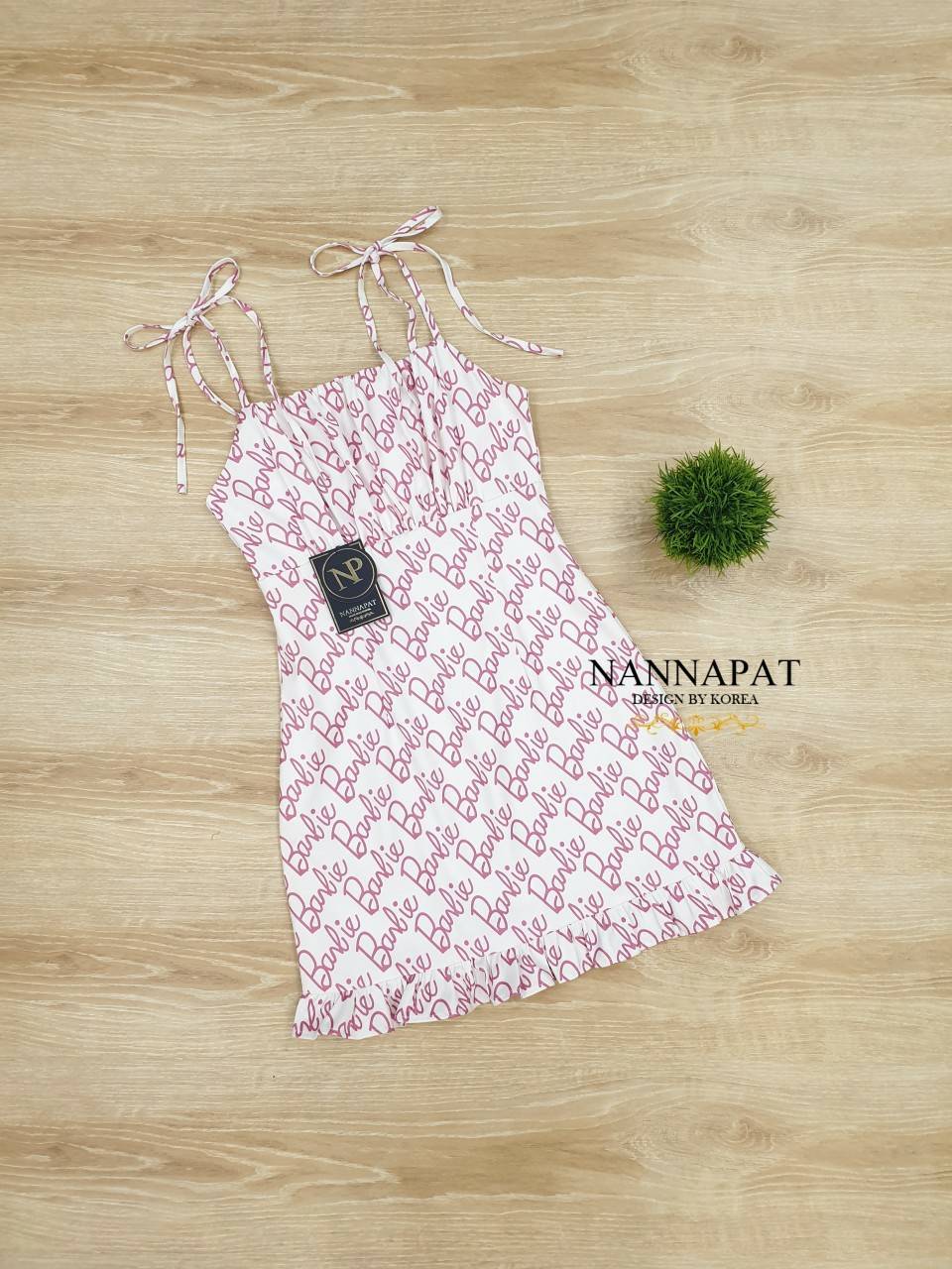 เดรสงานซิปหลัง ผูกไหล่