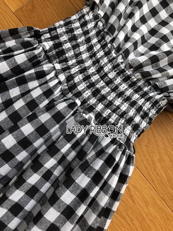 Lady Eva Country Style Check Cotton Dress