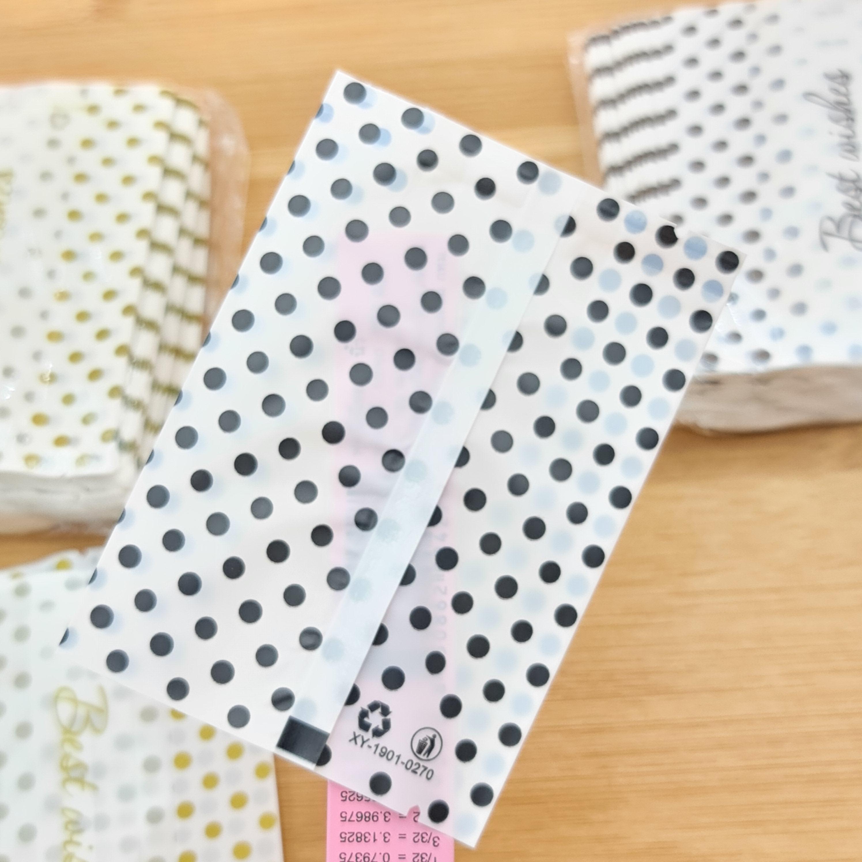 ✅🇹🇭 ถุงซีล 7×10cm. ลายจุด Best Wishes ~100ใบ/แพ๊ค ซองซีล พลาสติก แพ็คเกจ เบเกอรี่ j12