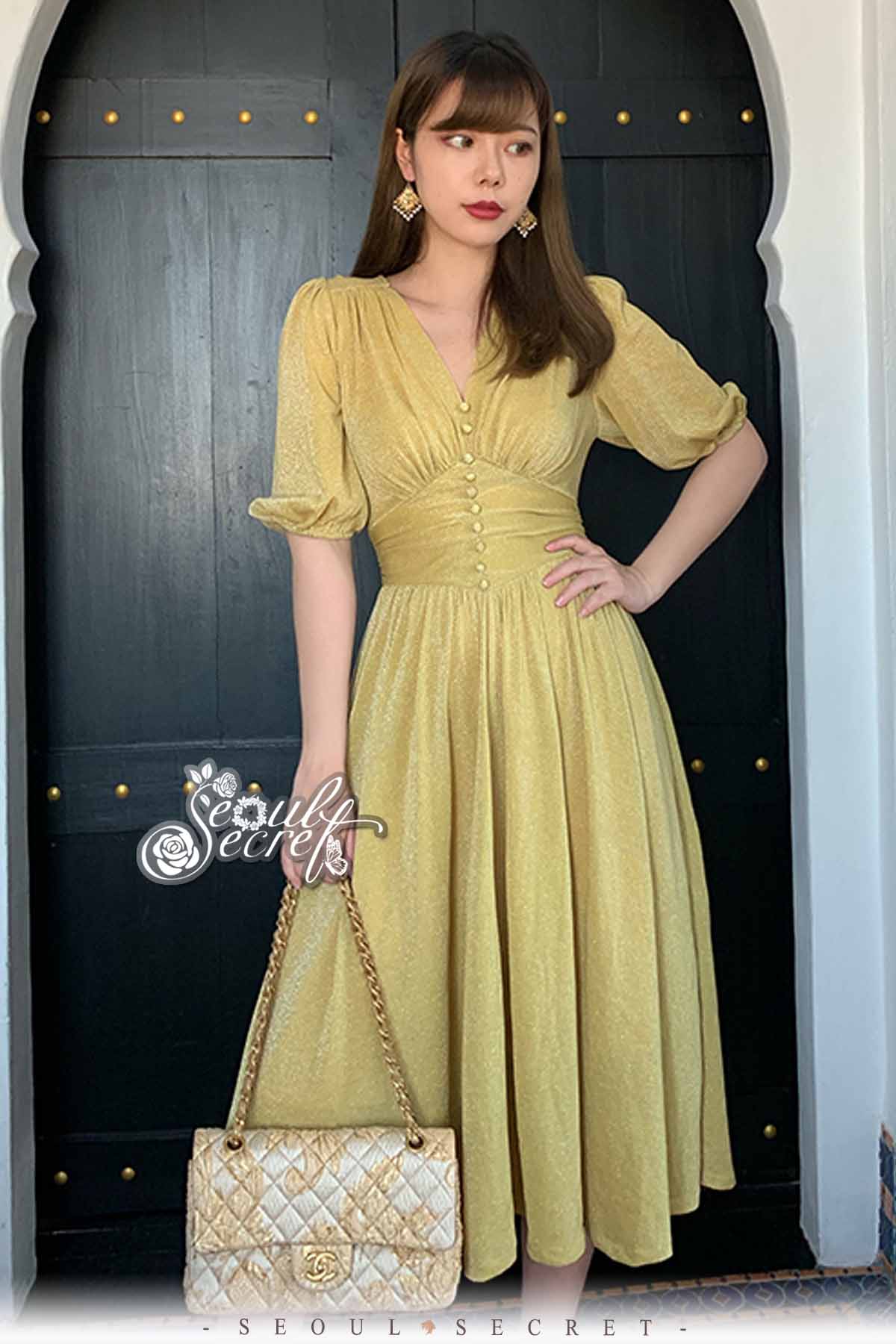 เดรสลุคสาวสวยดูดีมีสไตล์ เดรสทรงแขนสามส่วน
