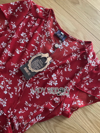 มินิเดรสผ้าเครปสีแดง