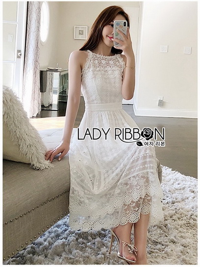 เดรสแขนกุดผ้าลูกไม้สไตล์ซัมเมอร์