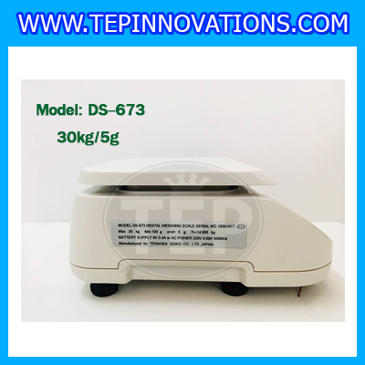เครื่องชั่งน้ำหนักดิจิตอลตั้งโต๊ะ พิกัดน้ำหนัก 30kg. ยี่ห้อ DIGI รุ่น DS-673 อ่านค่าความละเอียด 5g. (เครื่องชั่งผ่านตรวจรับรองจากสำนักชั่งตวงวัด)