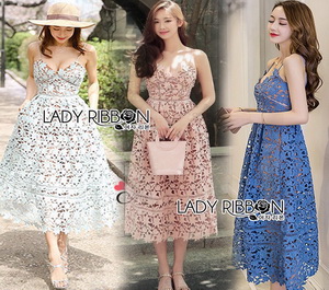 Lady Ribbon Self-Portrait Lace Dress