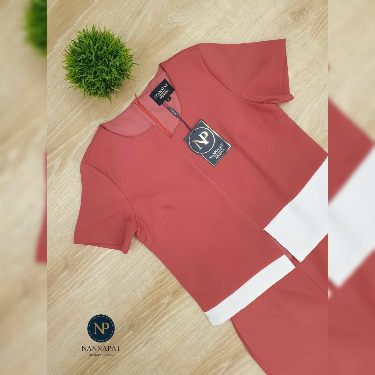 เสื้อซิปหลังกางเกงทรงสวย