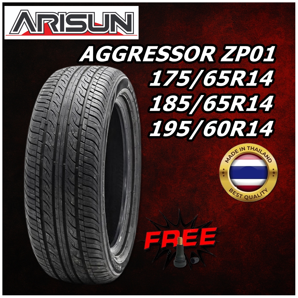 ยางรถยนต์ ขนาด 175/65R14 ,185/65R14 ,195/60R14 รุ่น ZP01 ยี่ห้อ ARISUN (แถมจุ๊บลม)