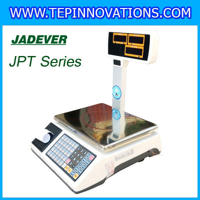 เครื่องชั่งดิจิตอล30กิโลกรัมมีปริ้น ยี่ห้อ JADEVER รุ่น JPT Series ความละเอียด0.005kg (ผ่านตรวจรับรองจากสำนักงานกลางชั่งตวงวัด)