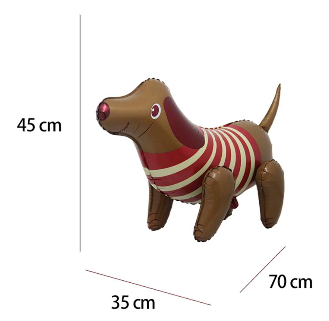 ลูกโป่งสุนัขไส้กรอก ดัชชุน 4D ยืนตั้งพื้นได้ Dachshund ANIMAL Balloons standing