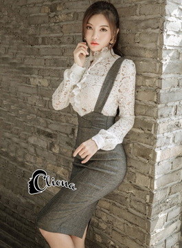 ชุดเซ็ตเสื้อ+เอี๊ยมแขนยาว