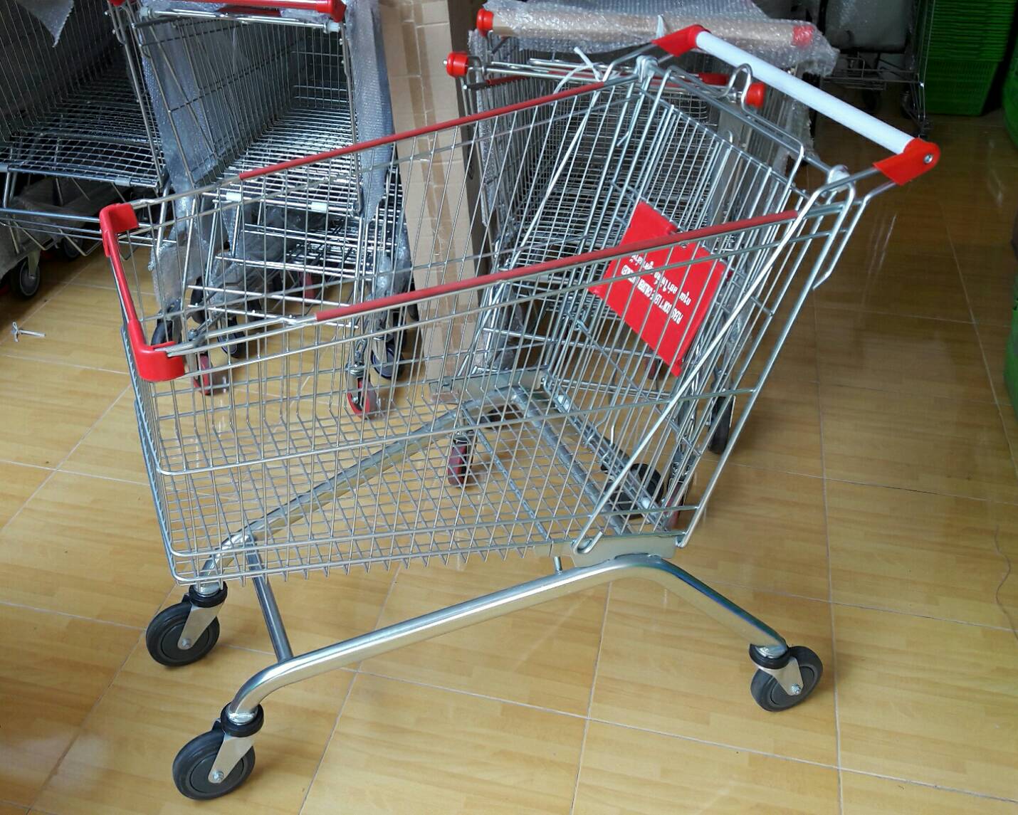 รถเข็นช้อปปิ้ง ขนาด 180 ลิตร รุ่นขาโค้ง