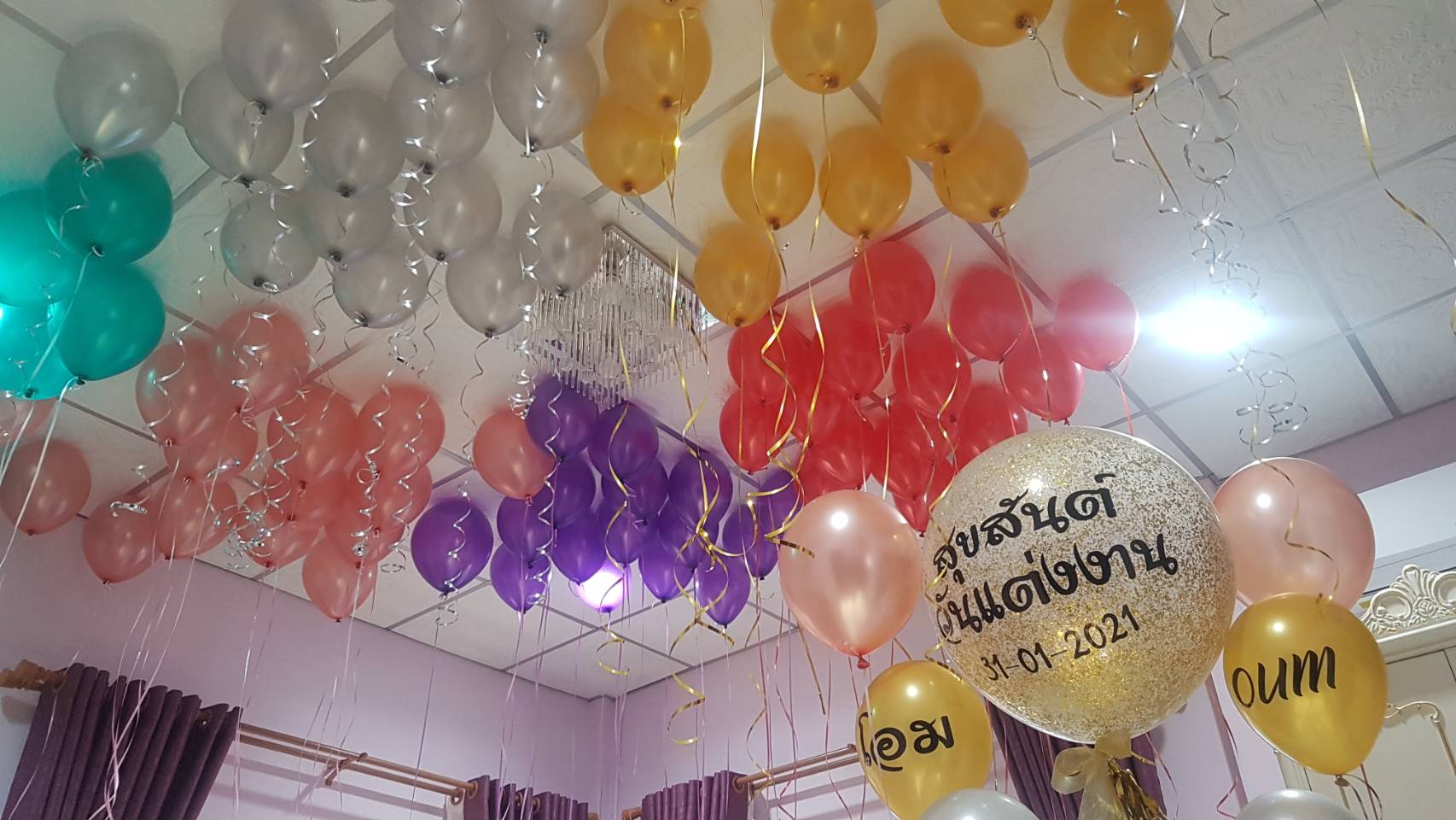 รีวิว ลูกโป่งงานแต่งจัดงานวันเกิด วันครบรอบ