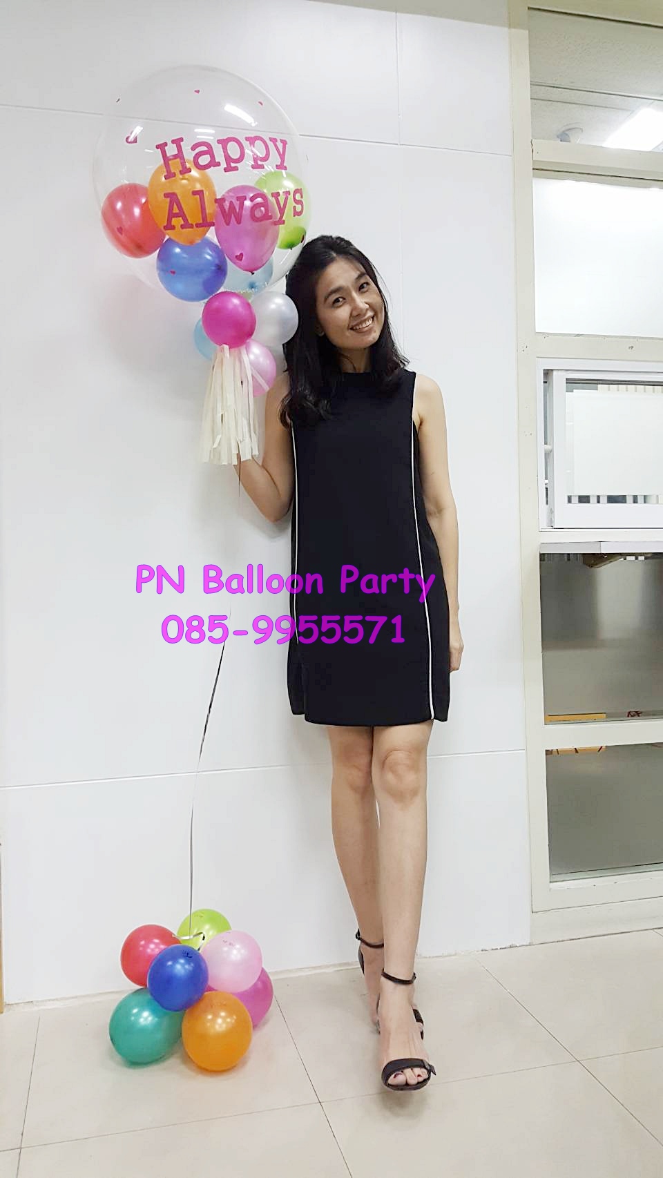ลูกโป่งบับเบิ้ลใสญี่ปุ่น ลูกข้างในสีสวยสดใส พร้อมข้อความ ขอบคุณรีวิวจากลูกค้าทุกท่านค่ะ