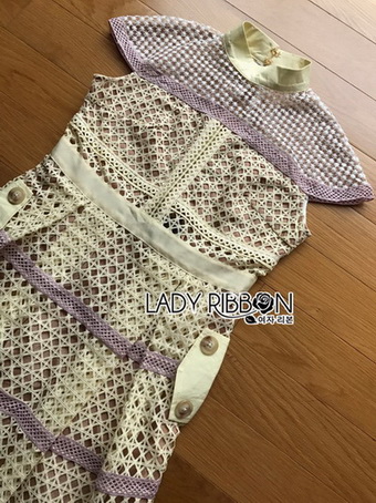 Lady Ribbon Dress เดรสสีเหลืองพาสเทล