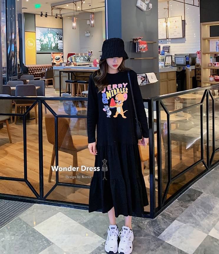 แม๊กซี่เดรส ผ้าคอตตอน