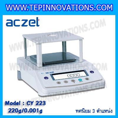 เครื่องชั่ง aczet cy223 precision balance 220gx0.001g เครื่องชั่งทศนิยม 3 ตำแหน่ง เครื่องชั่งละเอียดสูง220g เครื่องชั่งน้ำหนัก220g พิกัด 220g ค่าละเอียด 0.001g เครื่องชั่งยี่ห้อ Aczet รุ่น CY223