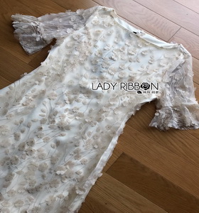 Lady Ribbon Tulle Dress ขายเดรสผ้าทูลเล