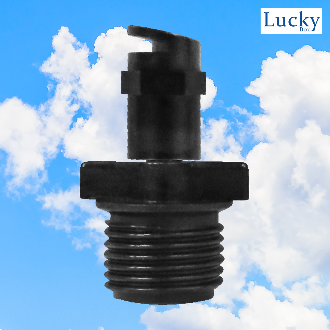 มินิสปริงเกอร์ หัวฉีดสเปรย์ ฉีดด้านเดียว 180 องศา พร้อมข้อต่เกลียวนอก 1/2" (4หุน) [แพ็ค 20 ชิ้น]