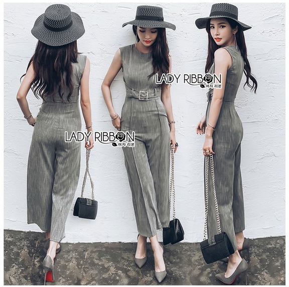 Jumpsuit with Belt Lady Ribbon ขายจัมป์สูท