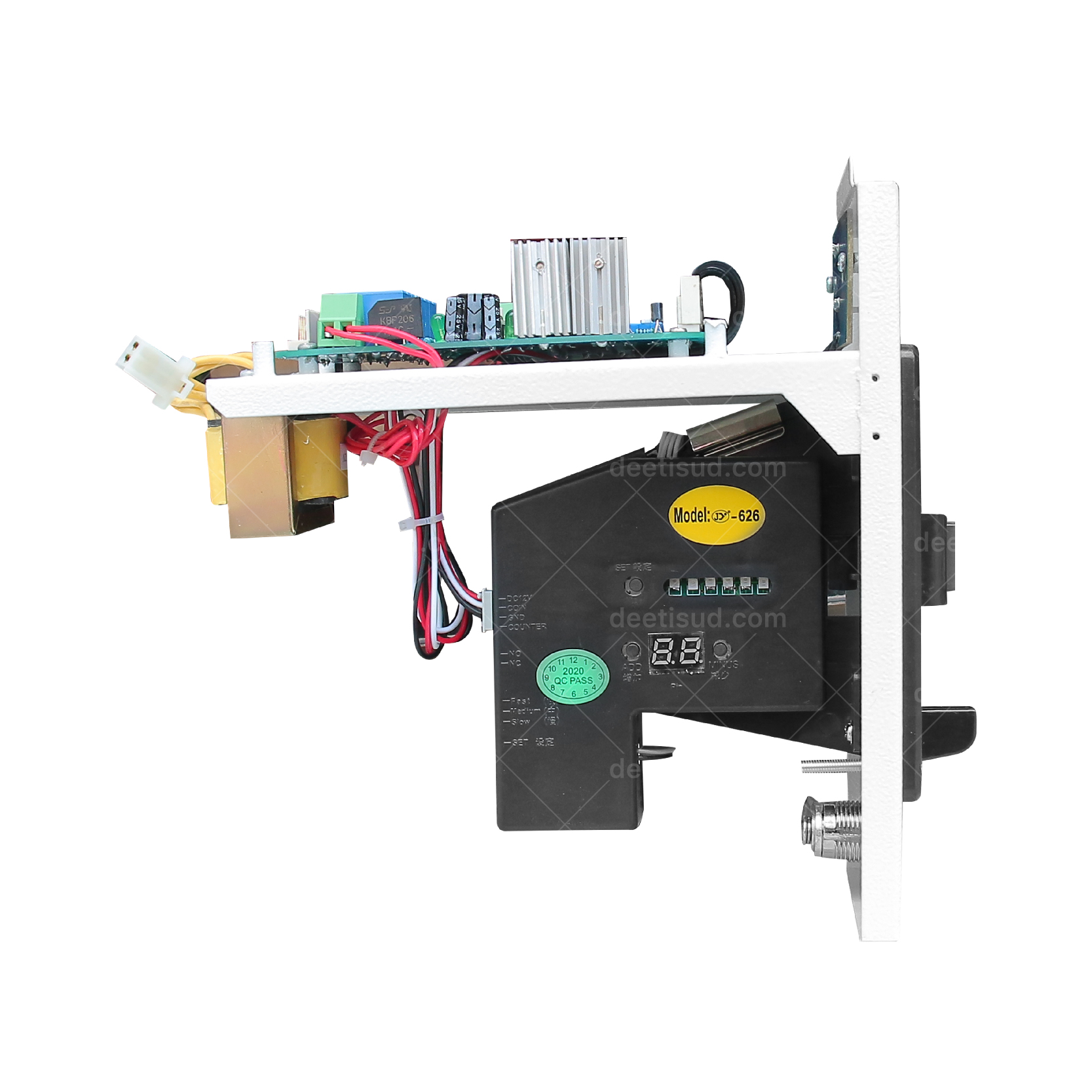 กล่องหยอดเหรียญระบบอัตโนมัติ สำหรับเครื่องซักผ้า รุ่นLK25B พร้อมบอร์ด LK-102