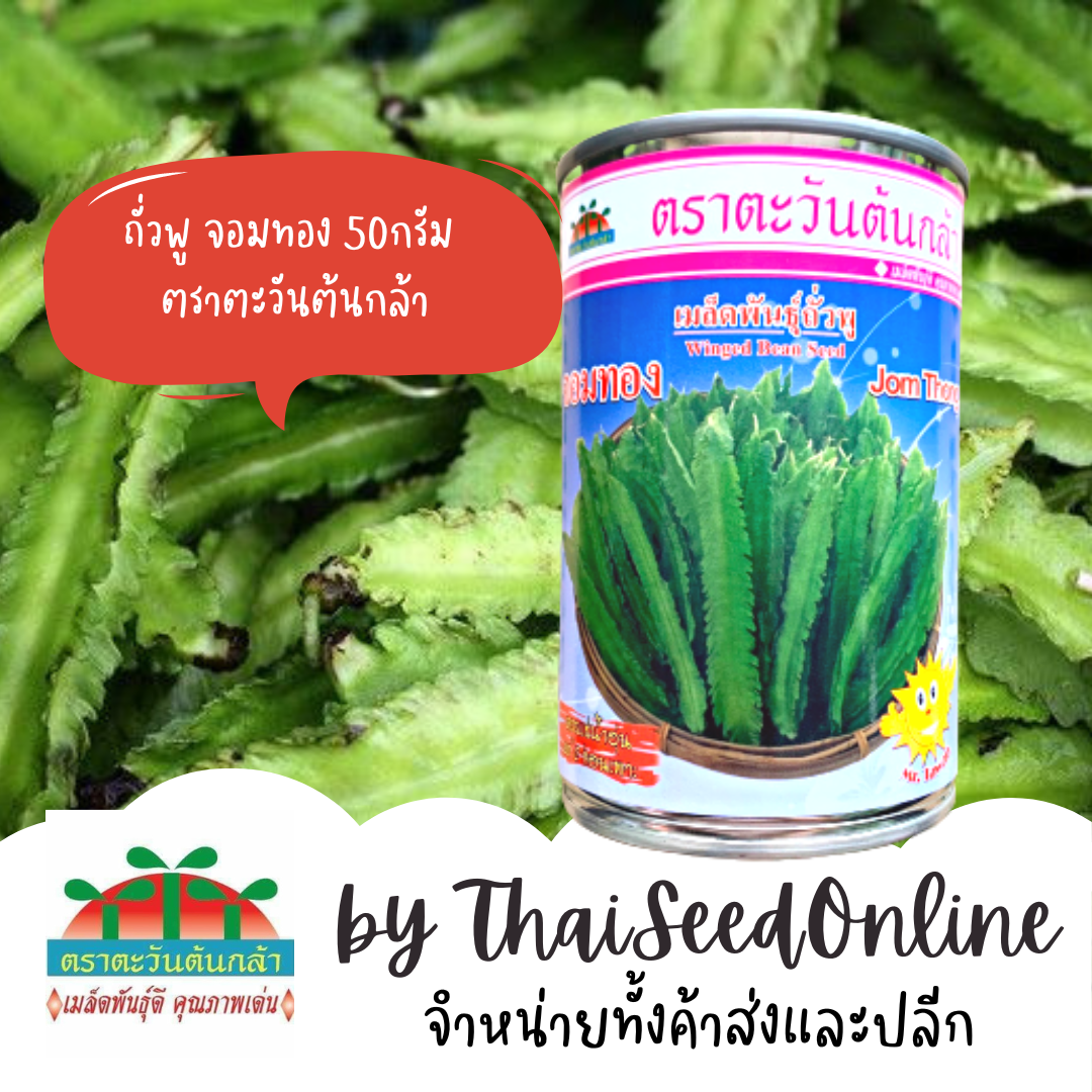 ADV กป 50กรัม เมล็ดพันธุ์ถั่วพู จอมทอง ตราตะวันต้นกล้า