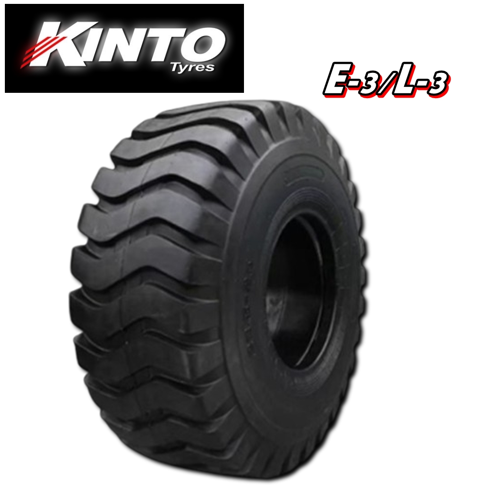 ยางรถตัก ขนาด 20.5-25 รุ่น E-3/L-3 24PR (ครบชุด) ยี่ห้อ KINTO