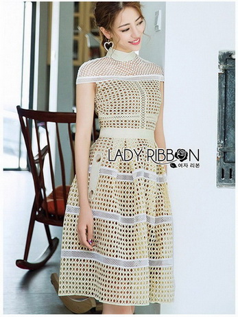 Lady Ribbon Dress เดรสสีเหลืองพาสเทล
