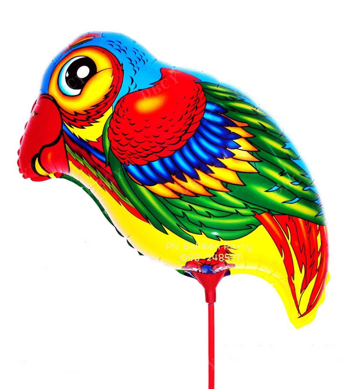 ลูกโป่งก้านการ์ตูนรูปนกแก้ว Parrot Balloon