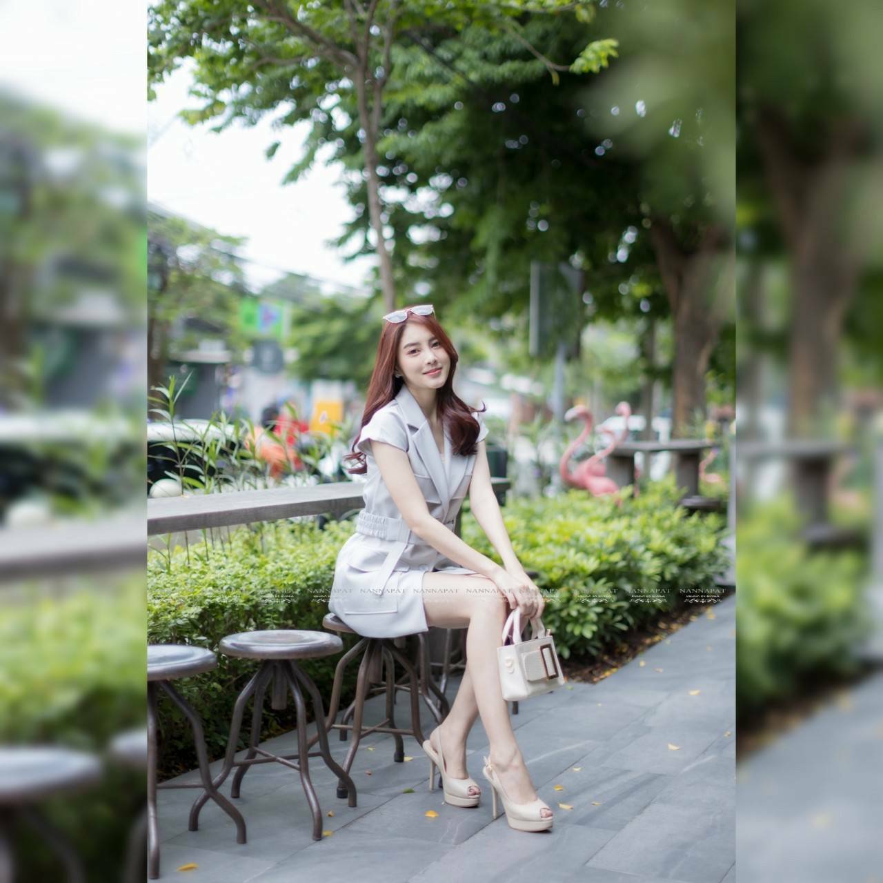 เสื้อคอปกแขนกุด กระดุมหน้า