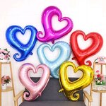 ลูกโป่งหัวใจเว้า หัวใจมีหาง หัวใจมีรู ขนาด 18 นิ้ว Heart Foil Balloons