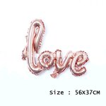 ลูกโป่งอักษรตัวเขียน LOVE สีโรสโกลด์ ขนาดเล็ก Love Foil Balloon
