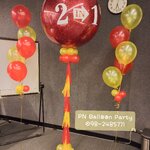 ลูกโป่งกลิตเตอร์สีแดง+ข้อความ ขนาด 36 นิ้ว