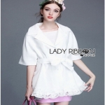 Lady Ribbon Olivia Mini Coat with Belt ขายส่งมินิโค้ต