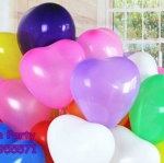 ลูกโป่งหัวใจ คละสี Heart Latex Balloon ขนาด 12 นิ้ว แพคละ 10 ใบ