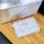 กล่องเบเกอรี่ ช่องกลม 20ชุด บรรจุภัณฑ์ เบเกอรี่ พลาสติกฐานขาวฝาใส bbpo j12