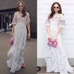 เดรส แต่งลูกไม้ช่วงอก