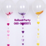 ลูกโป่งใสขนาด 12 นิ้ว สามารถใส่ลูกโป่งลูกเล็กๆ กระดาษสี และของขวัญด้านในลูกโป่งได้ Clear Latex Balloon