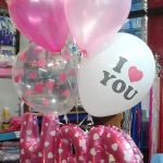 ช่อลูกโป่งวันเกิดสีชมพู ฟรีจัดช่อและฐานลูกโป่งฟรุ้งฟริ๊ง