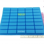 สี่เหลี่ยมผืนผ้า 5*2*1.5cm. 40ช่อง พิมพ์ซิลิโคน แม่พิมพ์ แม่พิมพ์วุ้น แม่พิมพ์ช็อคโกแลต แม่พิมพ์สบู่ j12