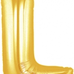 ลูกโป่งตัวอักษร L ขนาด 14 นิ้ว Alphabet Letter Foil Balloon Gold Color