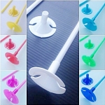 ก้านลูกโป่ง ไม้ลูกโป่ง พร้อมขั้วหรือจุก คละสี ขนาด 11 นิ้ว (บรรจุ 1 ชุด)