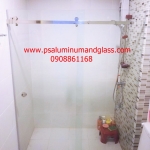 ฉากกั้นอาบน้ำกระจกเทมเปอร์บานเลื่อนแขวน