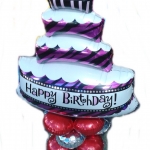 ช่อวันเกิดขนมเค้กไซต์จัมโบ้ พร้อมฐานฟรอยตั้งพื้น จัดช่อฟรี