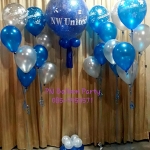 เซ็ตช่อลูกโป่งกริตเตอร์ขนาด 24 นิ้ว พร้อมข้อความและพู่