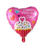 ลูกโป่งหัวใจ Happy Valentine's Day ขนาด18 นิ้ว Heart Foil Balloon