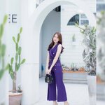 จั้มสูทแต่งกระดุมกางเกงผ่าหน้า